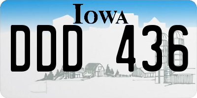 IA license plate DDD436