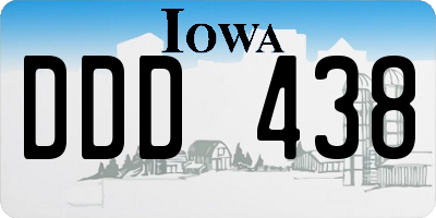 IA license plate DDD438