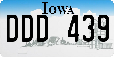 IA license plate DDD439