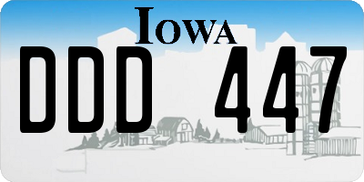 IA license plate DDD447