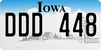 IA license plate DDD448