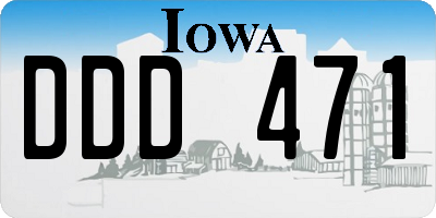 IA license plate DDD471