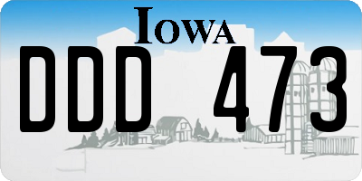 IA license plate DDD473