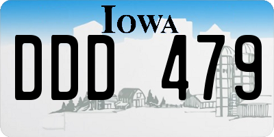 IA license plate DDD479