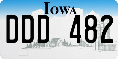 IA license plate DDD482