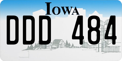 IA license plate DDD484