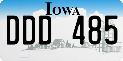 IA license plate DDD485