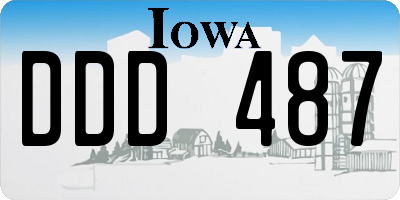 IA license plate DDD487
