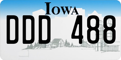 IA license plate DDD488