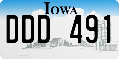 IA license plate DDD491
