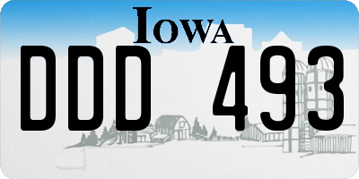 IA license plate DDD493