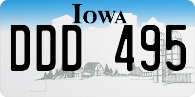 IA license plate DDD495
