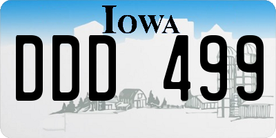 IA license plate DDD499