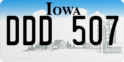 IA license plate DDD507