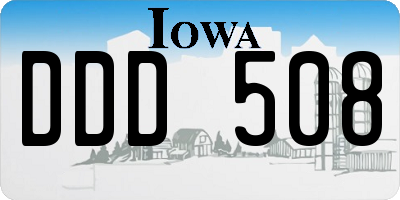 IA license plate DDD508