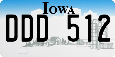 IA license plate DDD512