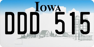 IA license plate DDD515