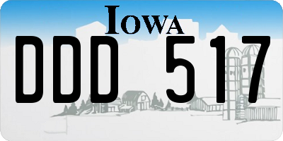 IA license plate DDD517