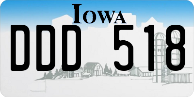 IA license plate DDD518