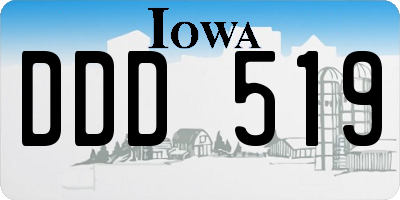 IA license plate DDD519