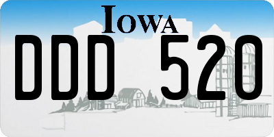IA license plate DDD520