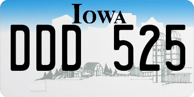 IA license plate DDD525