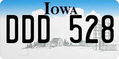 IA license plate DDD528