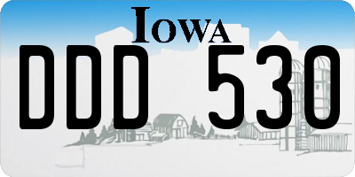 IA license plate DDD530
