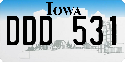IA license plate DDD531
