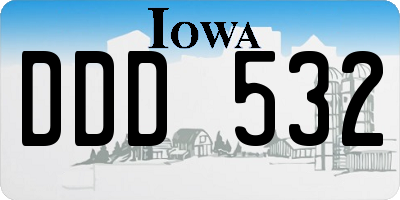 IA license plate DDD532