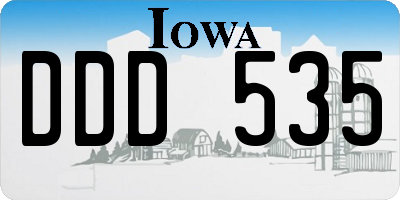IA license plate DDD535