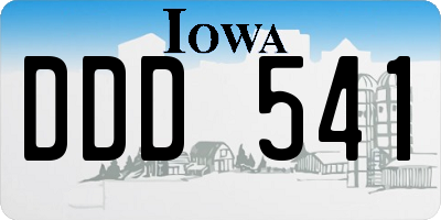 IA license plate DDD541