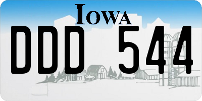 IA license plate DDD544