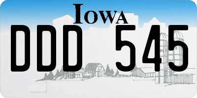IA license plate DDD545