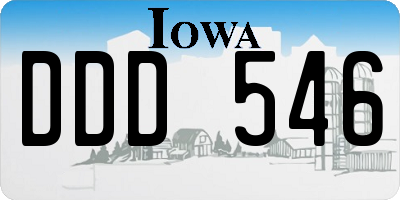 IA license plate DDD546