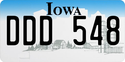 IA license plate DDD548