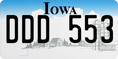 IA license plate DDD553