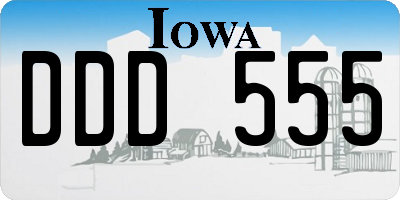 IA license plate DDD555