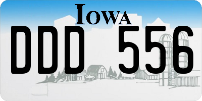 IA license plate DDD556
