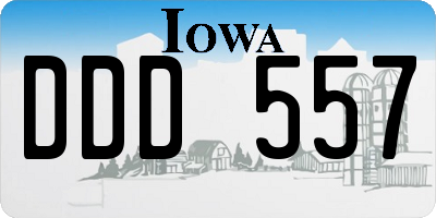 IA license plate DDD557