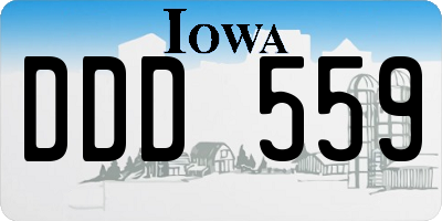 IA license plate DDD559