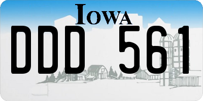 IA license plate DDD561