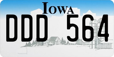IA license plate DDD564