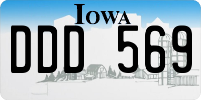 IA license plate DDD569