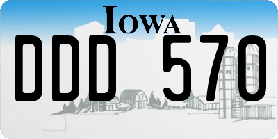 IA license plate DDD570
