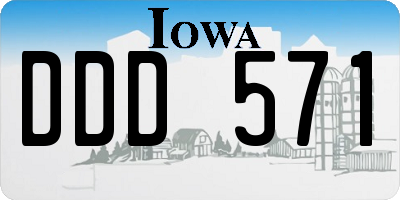 IA license plate DDD571