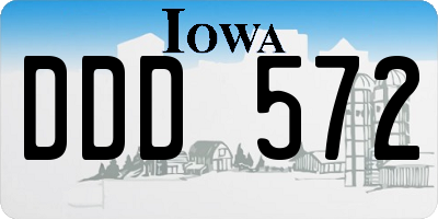 IA license plate DDD572