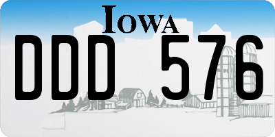 IA license plate DDD576