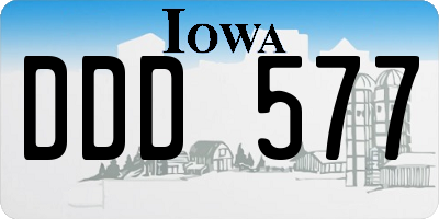 IA license plate DDD577