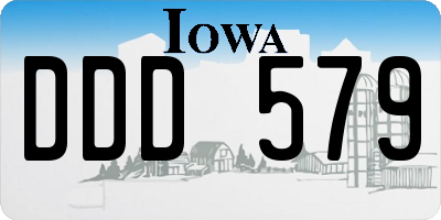 IA license plate DDD579
